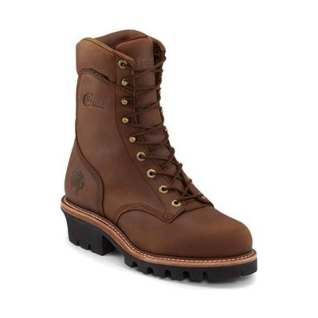 Chippewa Men's 9" Super DNA Steel Toe Logger - Brown - Lenny's Shoe & Apparel