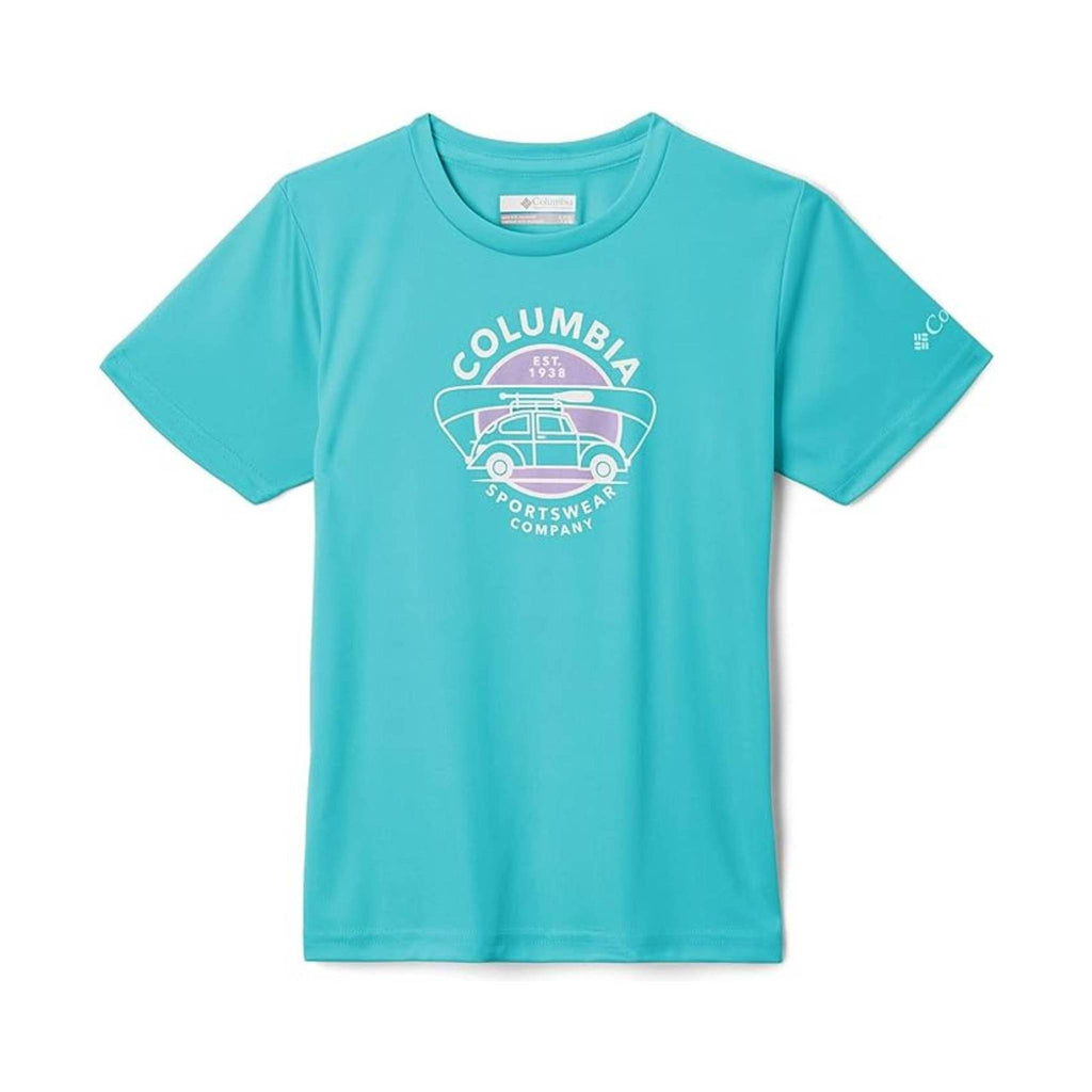 Columbia Kids' Mirror Creek Short Sleeve Graphic Top - Geyser - Lenny's Shoe & Apparel