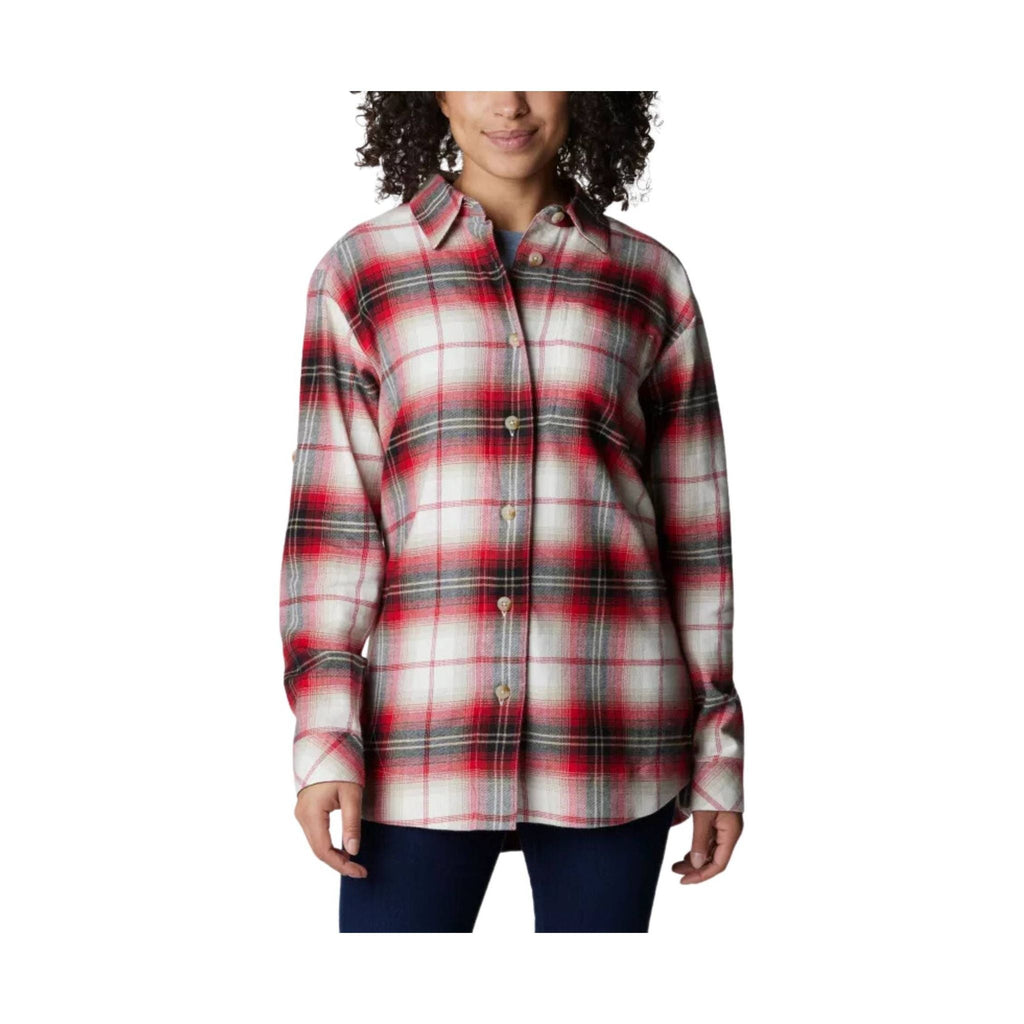 Columbia Women's Holly Hideaway Flannel Shirt - Chalk Ombre - Lenny's Shoe & Apparel