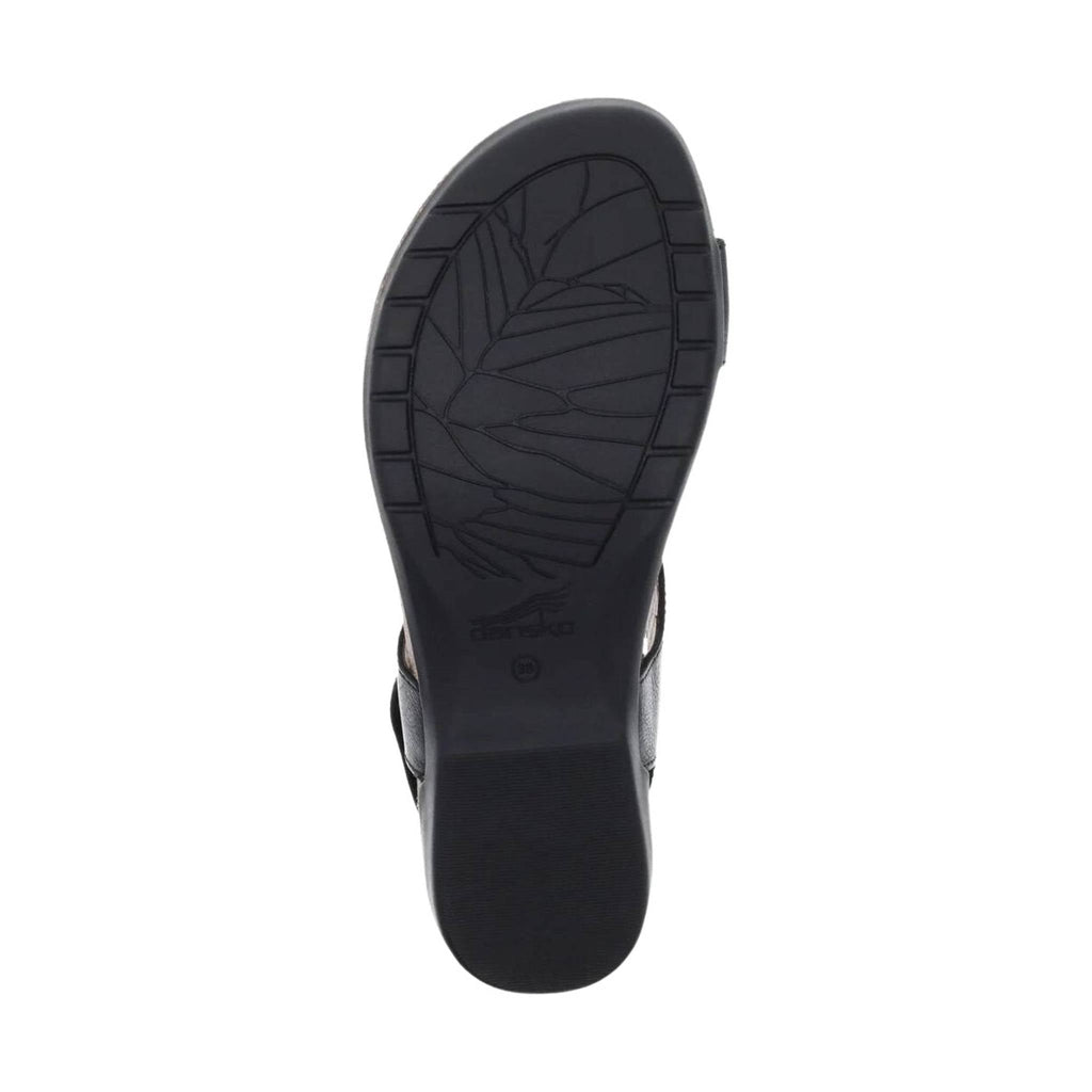 Dansko Women's Reece Sandal - Black Waxy Burnished - Lenny's Shoe & Apparel