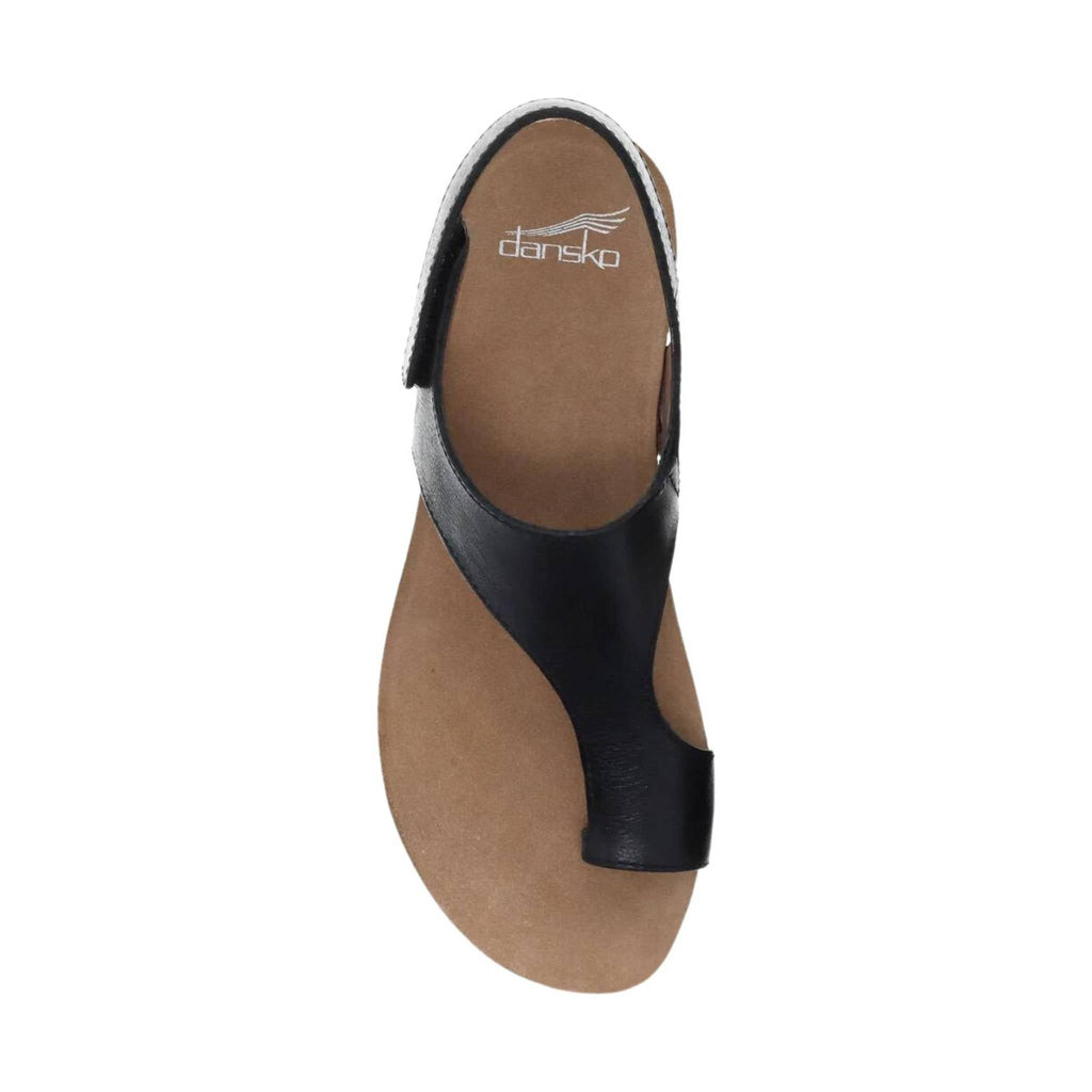 Dansko Women's Reece Sandal - Black Waxy Burnished - Lenny's Shoe & Apparel