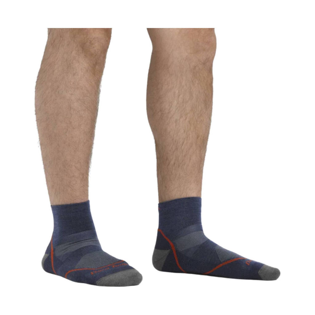 Darn Tough Vermont Men's Hiker Quarter Lightweight Sock - Denim - Lenny's Shoe & Apparel