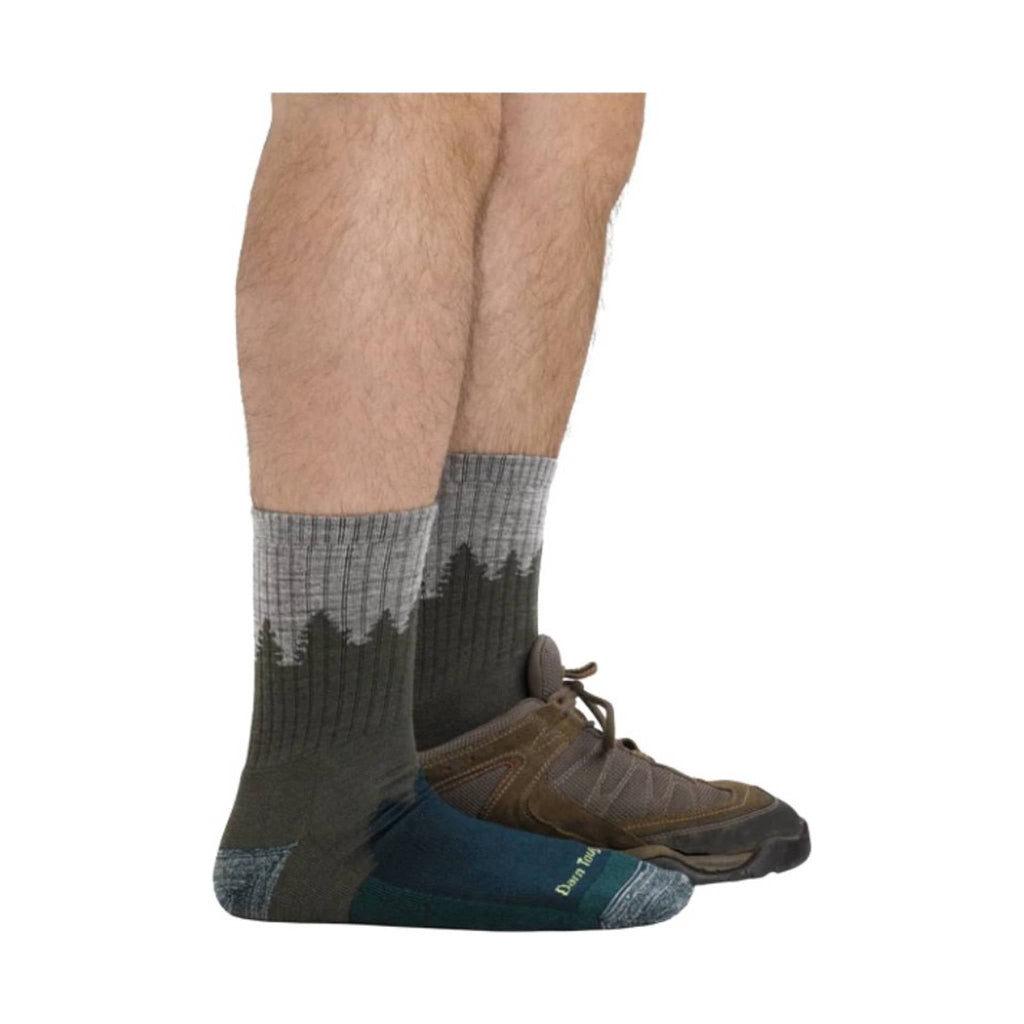 Darn Tough Vermont Men's Number 2 Micro Crew Midweight Hiking Sock - Green - Lenny's Shoe & Apparel