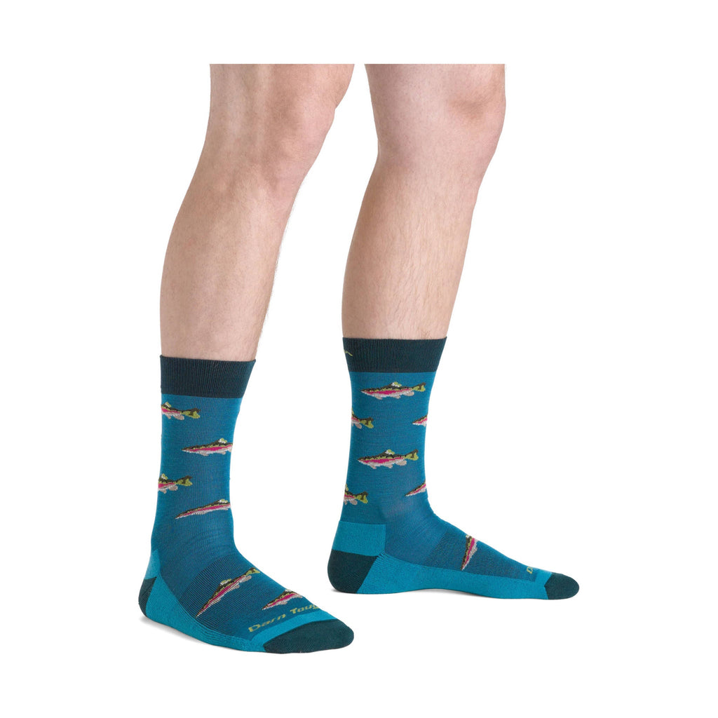 Darn Tough Vermont Men's Spey Fly Crew Lightweight Lifestyle Sock - Cascade - Lenny's Shoe & Apparel