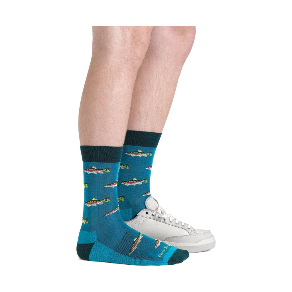 Darn Tough Vermont Men's Spey Fly Crew Lightweight Lifestyle Sock - Cascade - Lenny's Shoe & Apparel