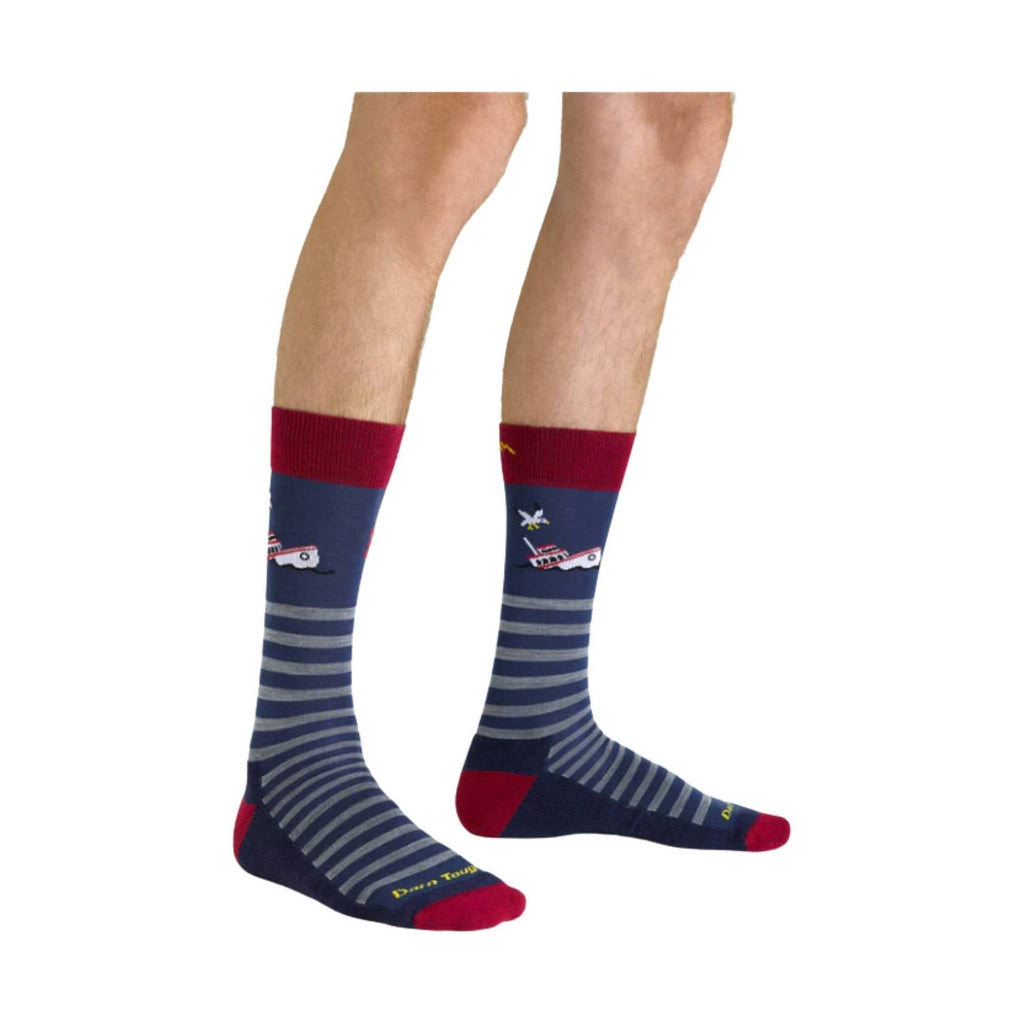 Darn Tough Vermont Men's Wild Life Crew Lightweight Lifestyle Sock - Storm - Lenny's Shoe & Apparel