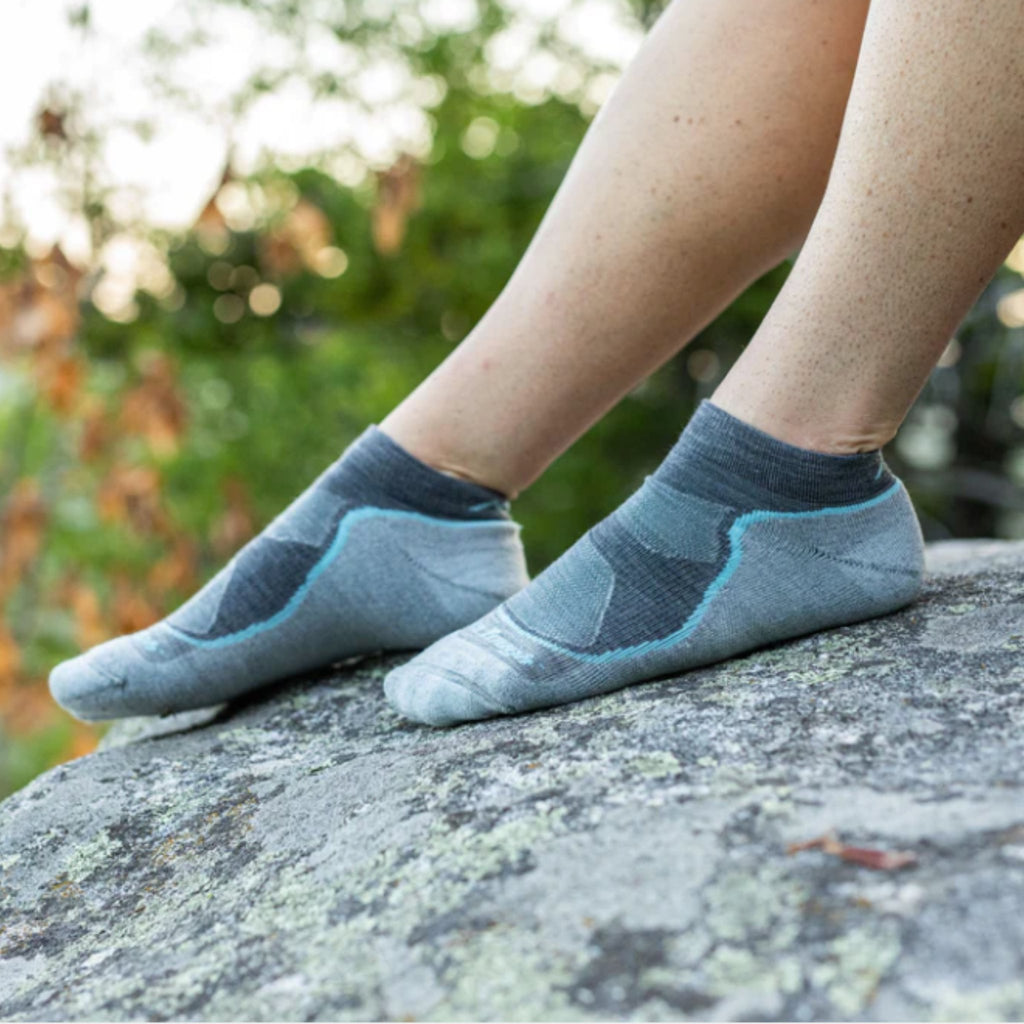 Darn Tough Vermont Women's No Show Lightweight Socks - Slate - Lenny's Shoe & Apparel