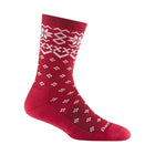 Darn Tough Vermont Women's Shetland Crew Lightweight Lifestyle Sock - Cranberry - Lenny's Shoe & Apparel