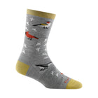 Darn Tough Vermont Women's Twitterpated Lightweight Lifestyle Crew - Gray - Lenny's Shoe & Apparel