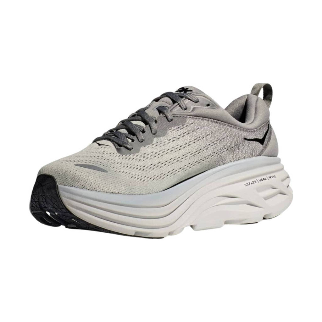 HOKA Men's Bondi 8 - Sharkskin/Harbor Mist - Lenny's Shoe & Apparel