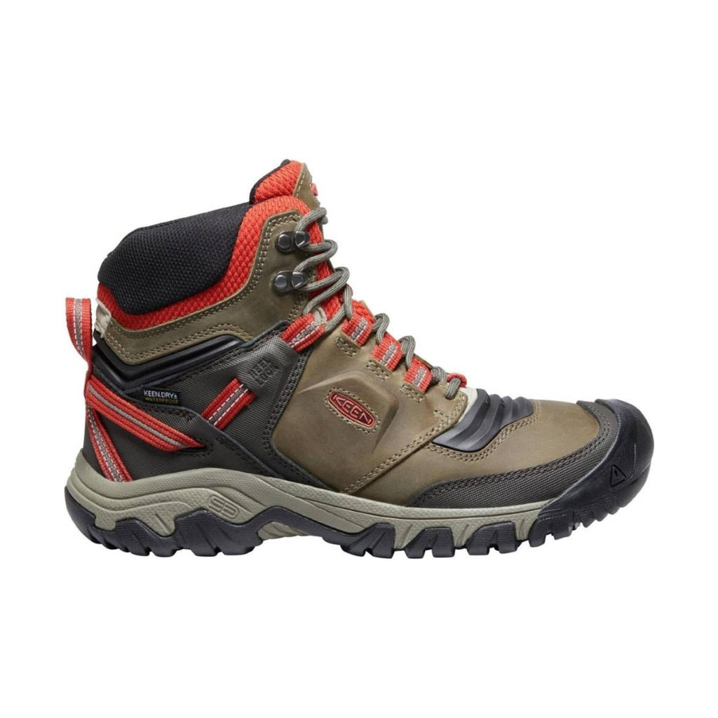 KEEN Men's Ridge Flex Mid Boot - Dark Olive/Ketchup - Lenny's Shoe & Apparel