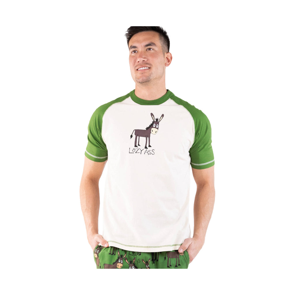 Lazy One Men's Donkey PJ Tee - Beige/Green - Lenny's Shoe & Apparel