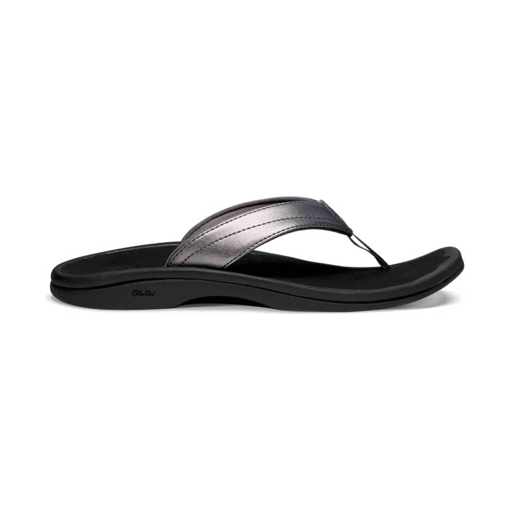 Olukai Women's Ohana Flip Flop - Pewter Black - Lenny's Shoe & Apparel