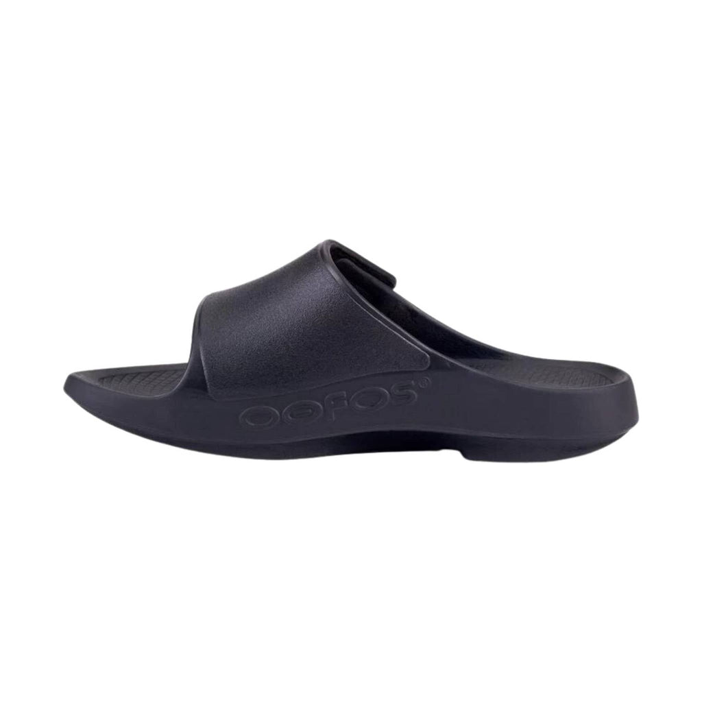 OOfos OOahh Sport Flex Slide - Matte Black - Lenny's Shoe & Apparel