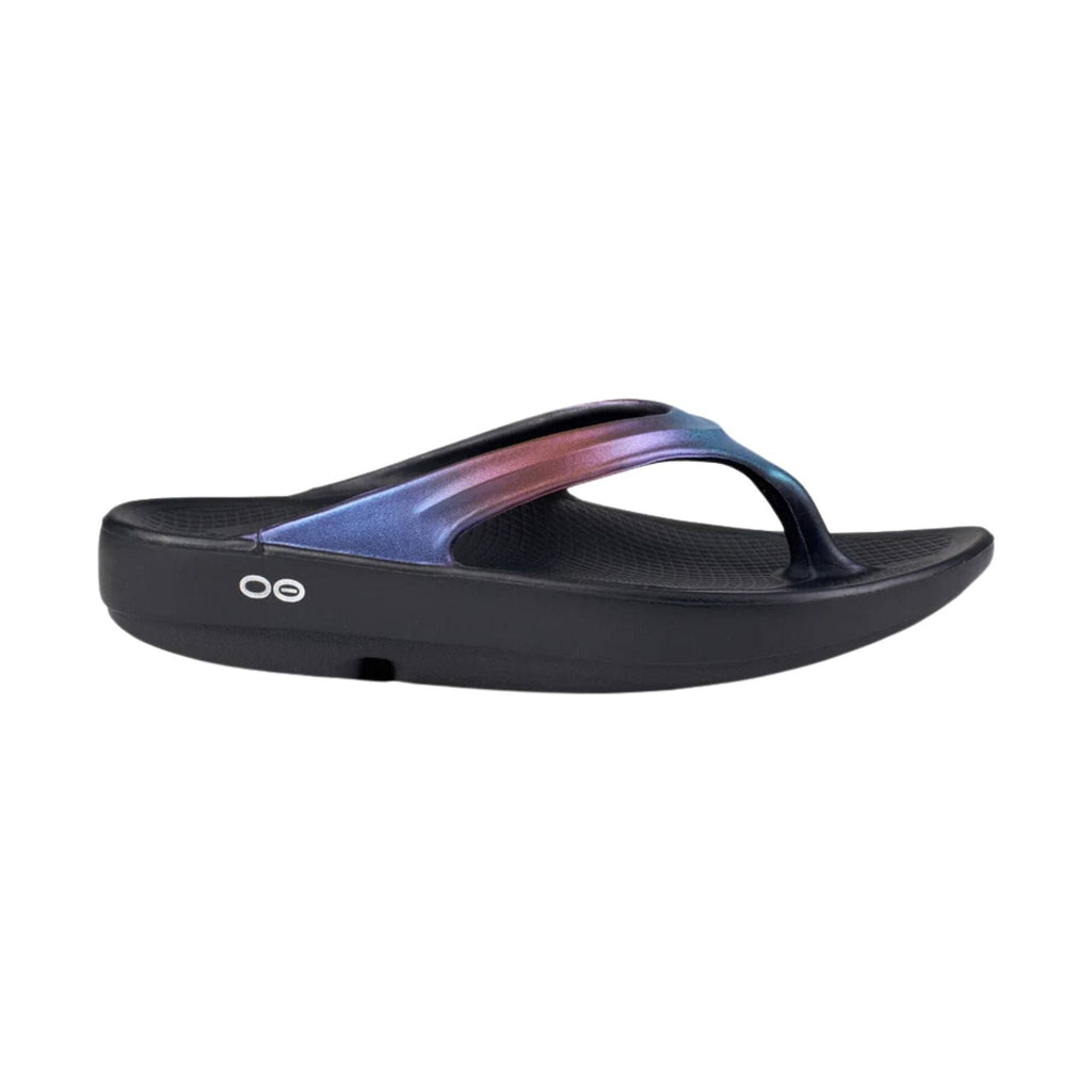 OOfos Women's OOlala Luxe Sandal - Midnight Spectre - Lenny's Shoe & Apparel