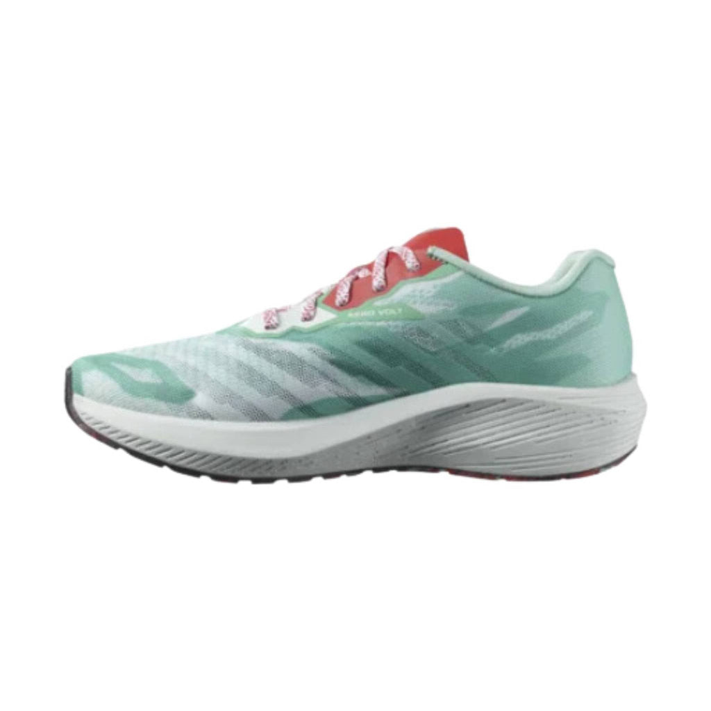 Salomon Women's Aero Volt Running Shoe - Yucca/White/Poppy Red - Lenny's Shoe & Apparel