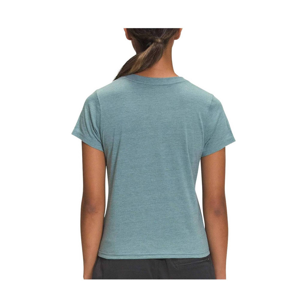 The North Face Women's Short Sleeve Simple Logo Tee - Goblin Blue Heather - Lenny's Shoe & Apparel