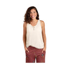 Toad & Co Women's Piru Henley Tank - Salt - Lenny's Shoe & Apparel