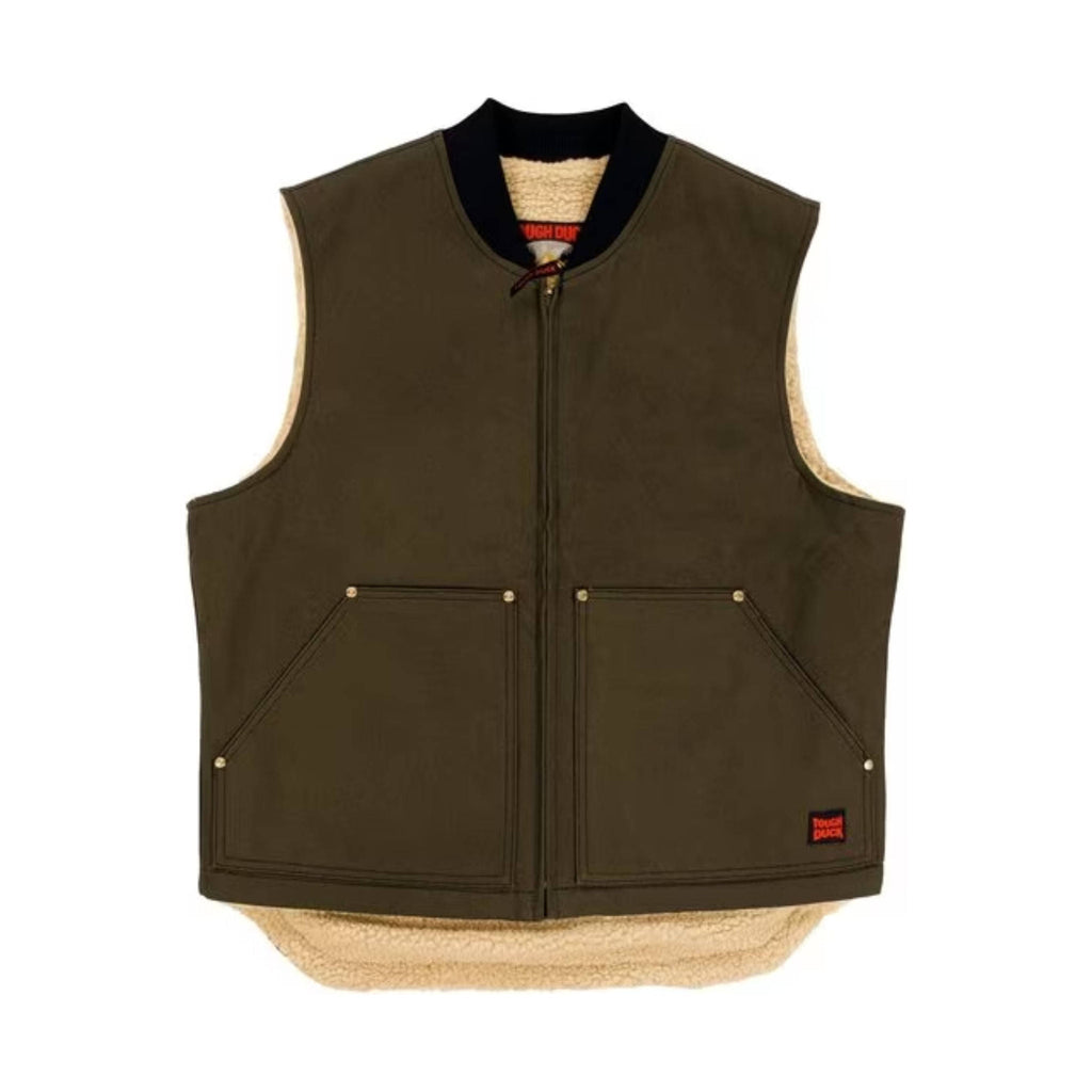 Tough Duck Men's Sherpa Lined Vest - Olive - Lenny's Shoe & Apparel