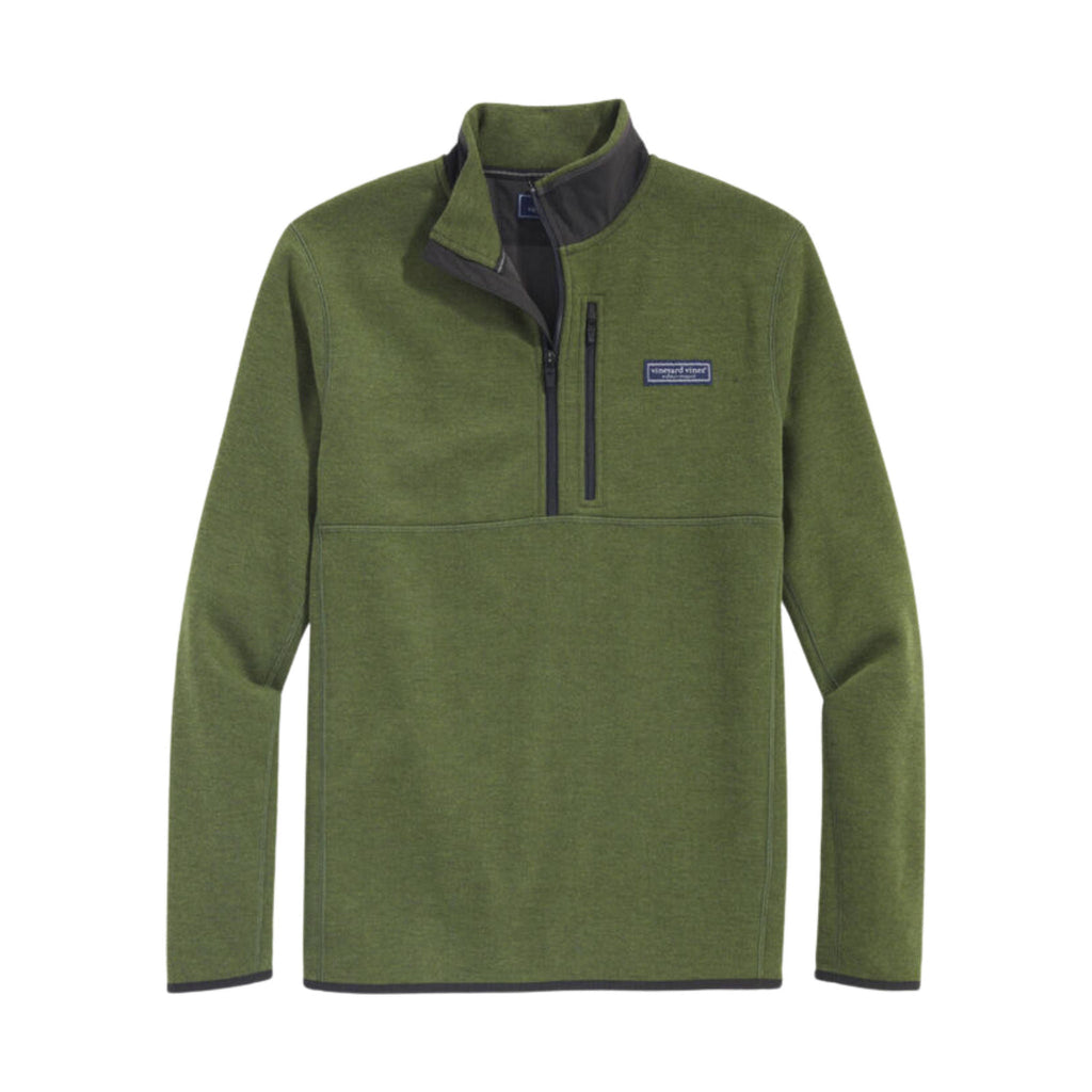 Vineyard Vines Men's Mountain Sweater Fleece Quarter Zip - Cypress - Lenny's Shoe & Apparel