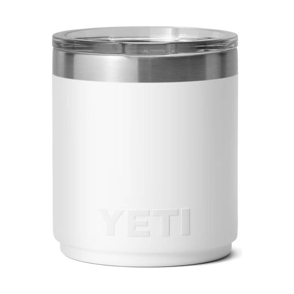 YETI Rambler 10 oz Lowball w/ Magslider Lid - White - Lenny's Shoe & Apparel