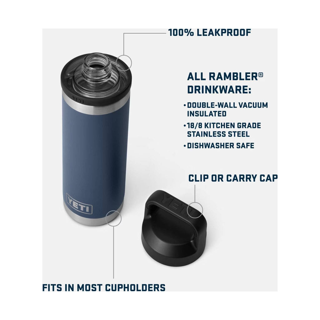 YETI Rambler 18 oz Bottle w/ Chug Cap - Navy - Lenny's Shoe & Apparel