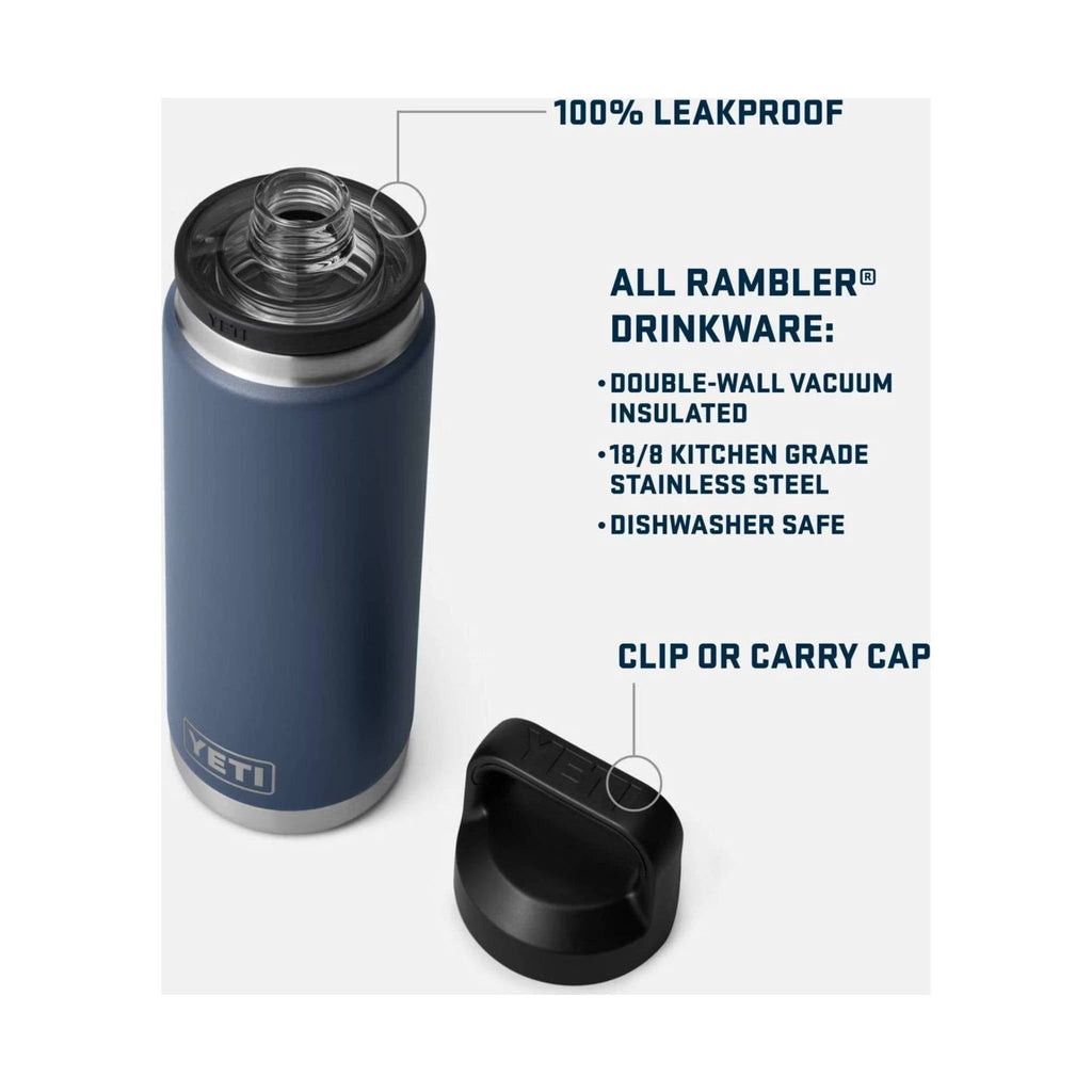 YETI Rambler 26 oz Bottle W/ Chug Cap - Charcoal - Lenny's Shoe & Apparel